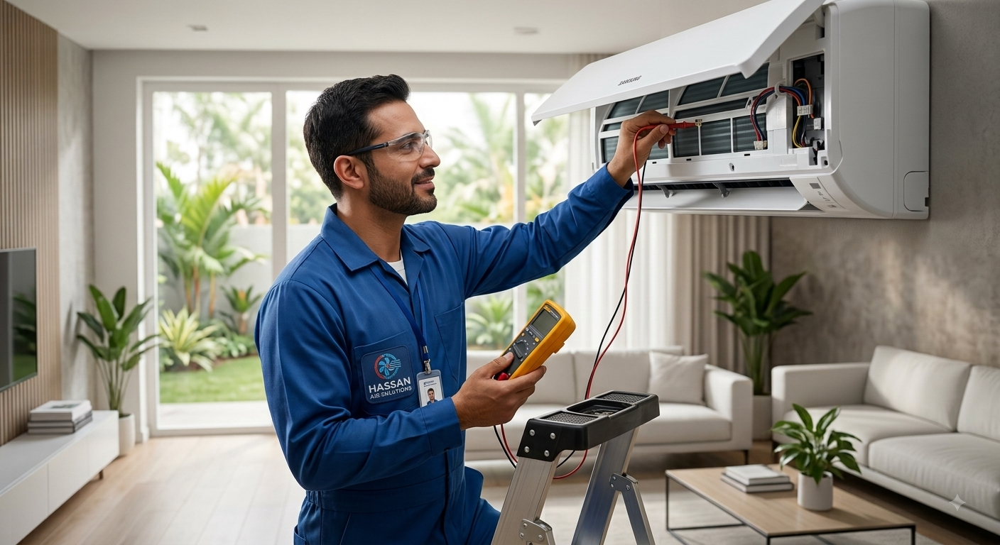 Friendly appliance repair technician smiling